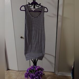 Motherhood Maternity Black and White Striped Dress
